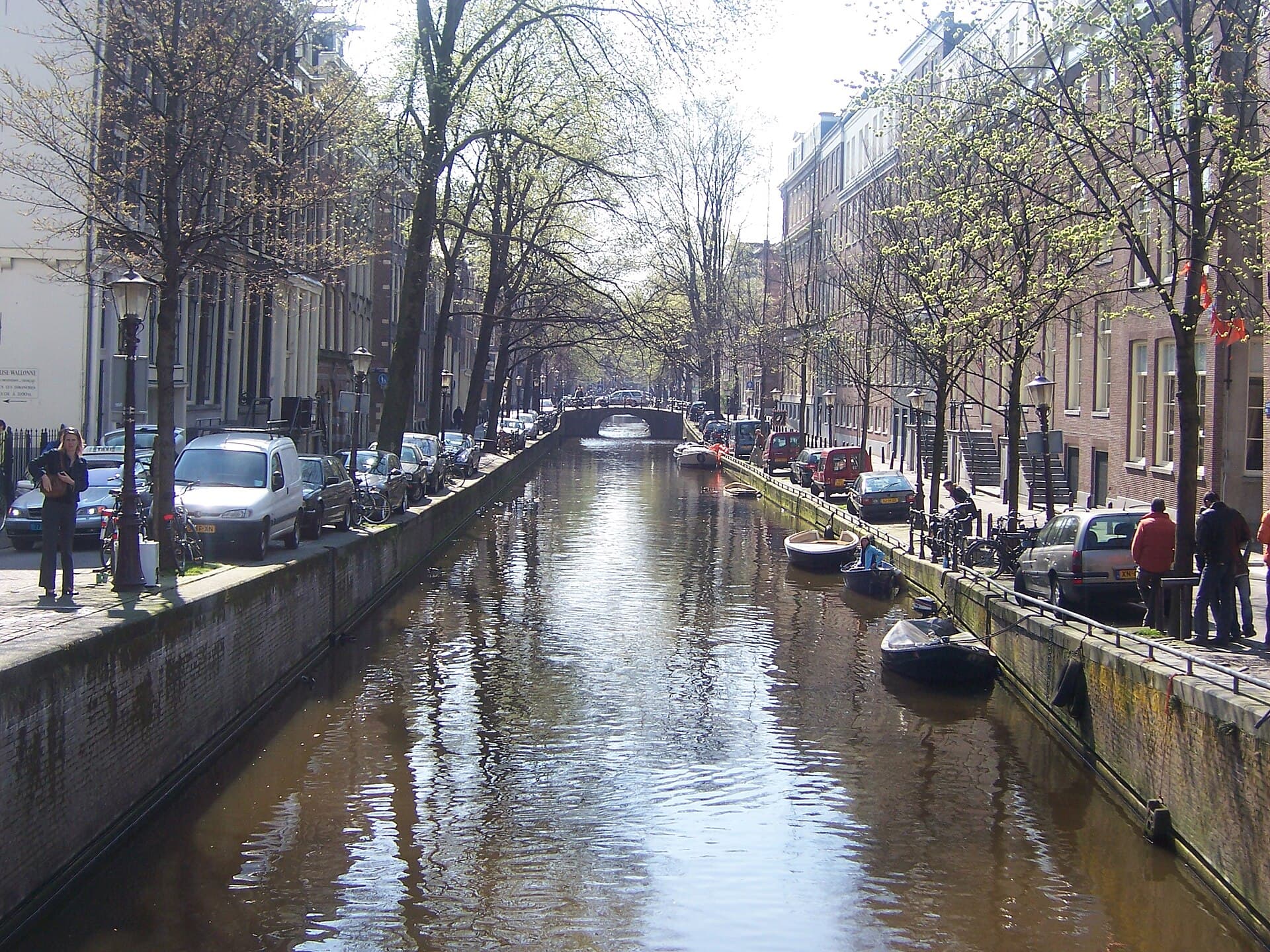 A canal and bridge in Amsterdam